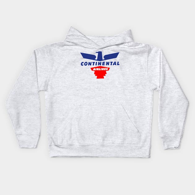 Continental Airlines Retro Kids Hoodie by deadright